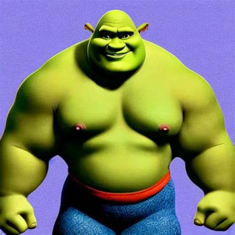 Muscular Shrek Cant Hurt You Stable Diffusion