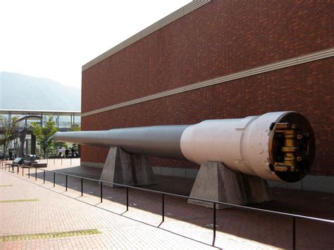 File41cm 45 3rd Year Type Naval Gun Outside The Yamato Museum During