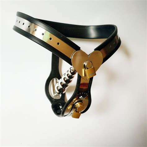 Stainless Steel Female Chastity Belt With Anal Plug Bdsm Bondage