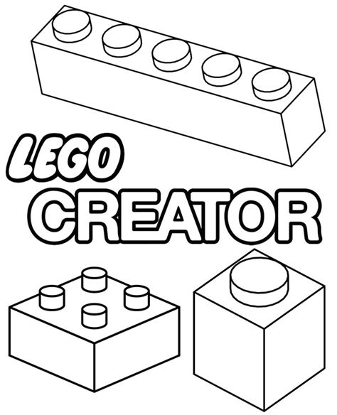 Lego Brick Coloring Page Coloring Pages