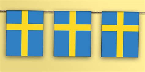 Sweden Flag Bunting Hecho Por Educadores Twinkl