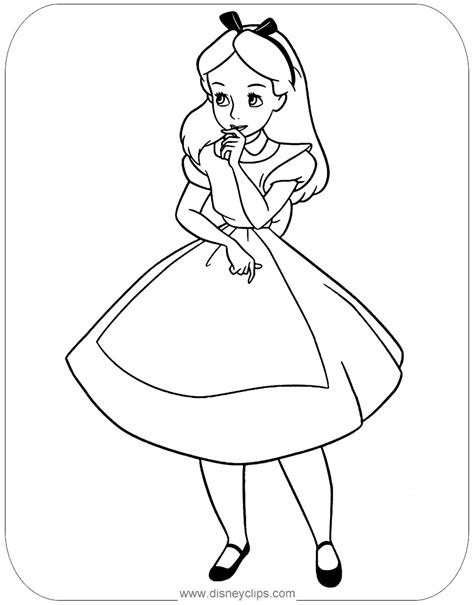 A whimsical coloring book for adults and kids (relaxation, mediation, inspiration). Alice in Wonderland Coloring Pages | Disneyclips.com