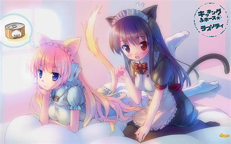 Free Download Hd Wallpaper Anime Girls Nekomimi Cat Ears Tail