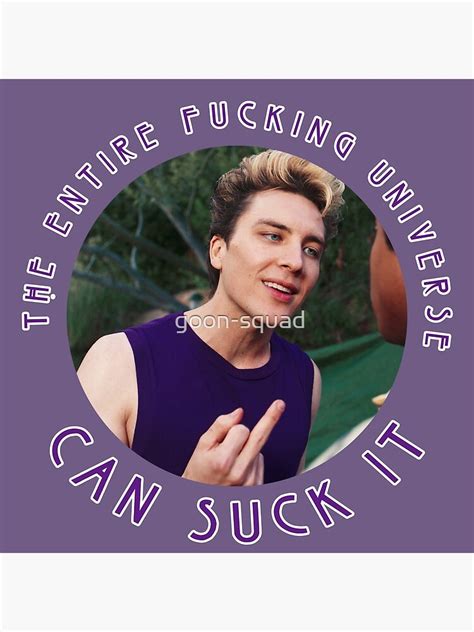The Entire Fucking Universe Can Suck It Cody Fern Quote 1980s Circular Edit Poster For Sale By