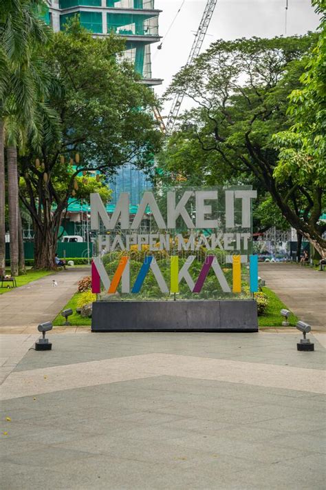 Manila Philippines August 2018 Make It Makati Sign At Ayala