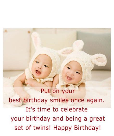 Put On Your Best Birthday Wishes For Twins From Mom Quotesbae