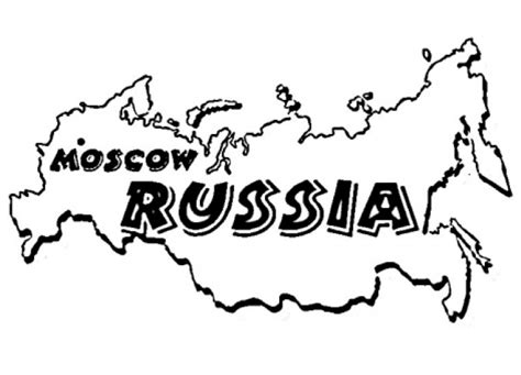 Russia is located in northern asia, between europe and the north pacific ocean. Russia Map Coloring Page coloring page & book for kids.