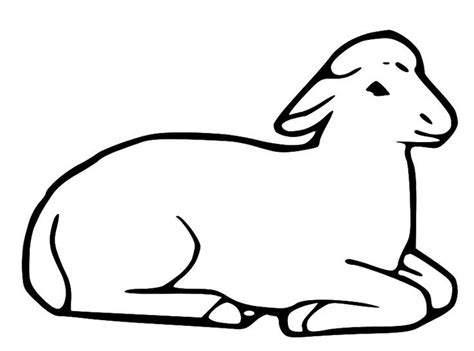 Free Coloring Page Of A Lamb Laying Down Eduardoaxdudley