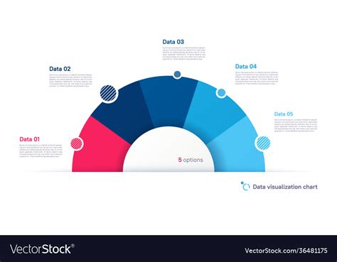 Pie Chart Infographic Template In Form Royalty Free Vector