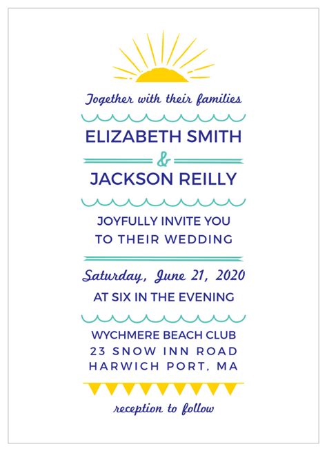 Create your own wedding invitation cards in minutes with our invitation maker. Modern Beach Wedding Invitations by Basic Invite