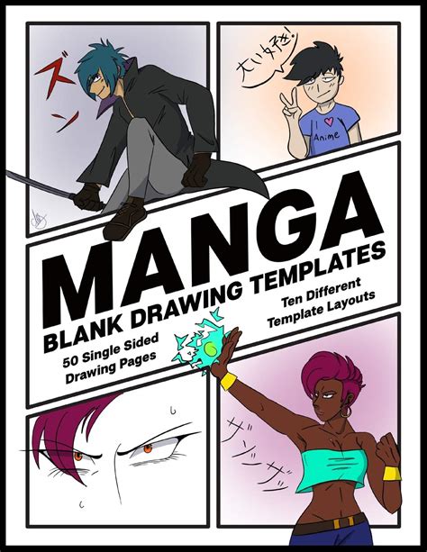 Manga Blank Drawing Templates Ten Different Template Layouts Single