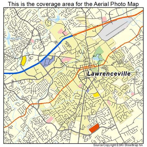 Aerial Photography Map Of Lawrenceville Ga Georgia