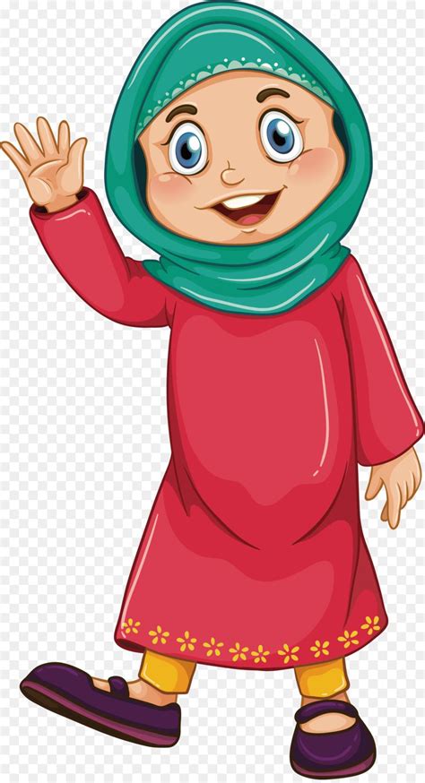 Muslim Girl Islam Clip Art Red Robed Islamic Women Png Is About Is