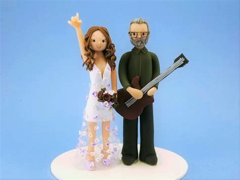 The Rock N Roll Customized Wedding Cake Topper By MUDCARDS Etsy