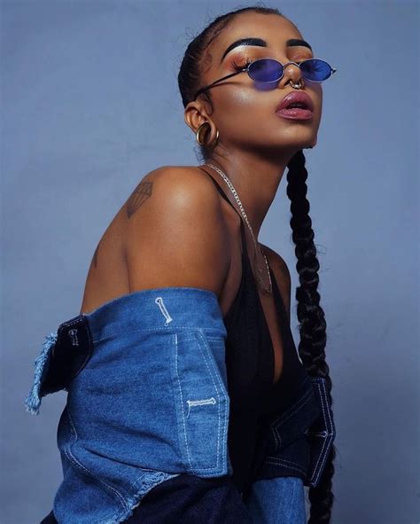 herportrait black female model hip hop photoshoot fashion