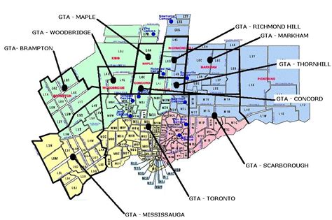 Mississauga Zip Code Map Mississauga Postal Codes Map Ontario Canada