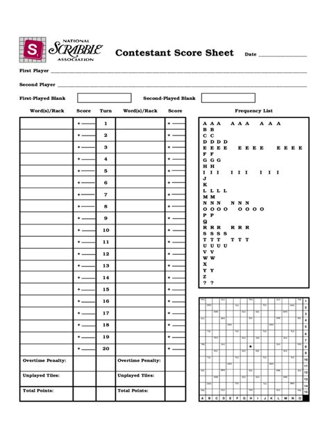 Scrabble Score Sheet 3 Free Templates In Pdf Word Excel Download