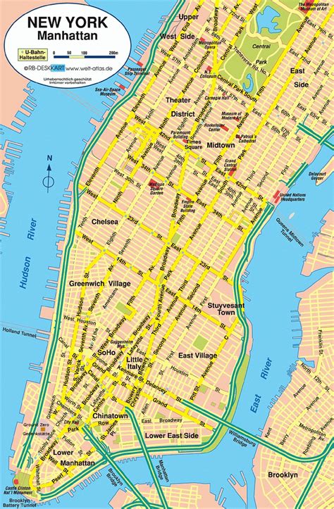Manhattan, new york, new york, stati uniti. MANHATTAN STADTPLAN DOWNLOAD
