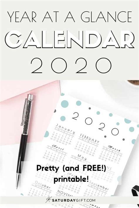 The Year At A Glance Calendar With Text Overlay