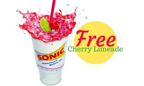 Sonic Deal Free Cherry Limeade Southern Savers
