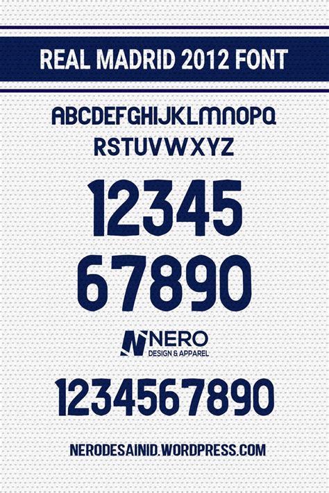 Free Download Real Madrid 2012 2013 Font Real Madrid Jersey Font Fonts