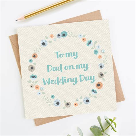 Gifts for dad on wedding day. To My Dad On My Wedding Day Card By Norma&Dorothy ...