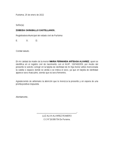 Carta De Sisben 2 Pdf