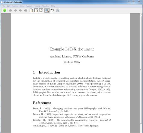 Latex Bibliography Template