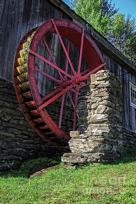 Old Grist Mill Vermont By Edward Fielding Old Grist Mill Water Wheel