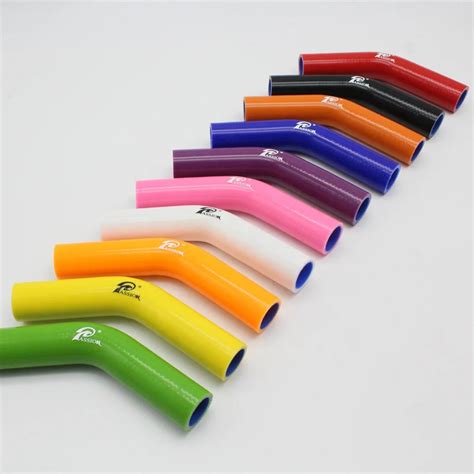 High Temperature Resistance Colored Silicone Tubing 45 Degree Elbow Reducer Silicone Hose Buy