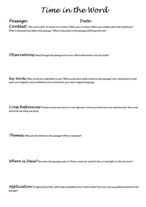 The bible studies, lessons and materials are from a pentecostal and charismatic faith perspective. Free Printable Bible Study Worksheets For Adults ...