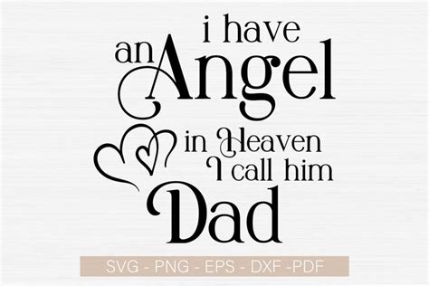 I Have An Angel In Heaven I Call Him Dad Svg Sympathy Svg