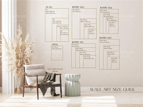 Wall Art Size Guide Frame Size Guide Print Size Guide Etsy Canada In