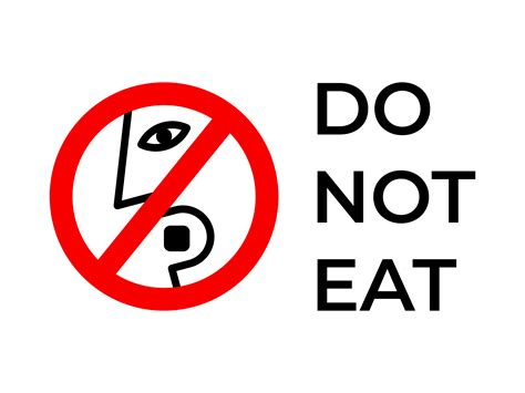 Do Not Eat Desiccant Icon Warning Eat Silica Forbidden Symbol 12216035