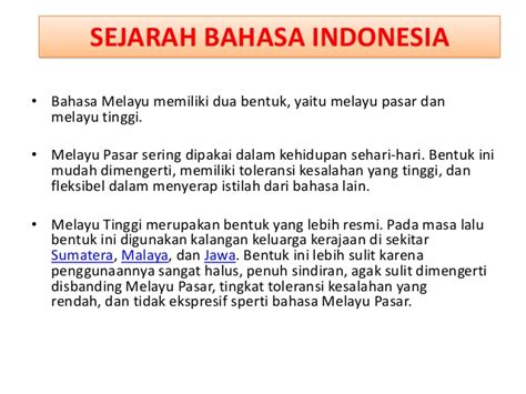 Asal bahasa indonesia adalah bahasa melayu, tepatnya bahasa melayu tinggi. Baru 25+ Sejarah Bahasa Indonesia