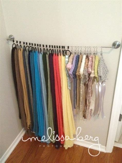 Closet hanging organizer storage purse rack handbag 360 degree rotating 4 hooks for belt scarf tie rack holder 15 Super Simple Ways to Organize Scarves