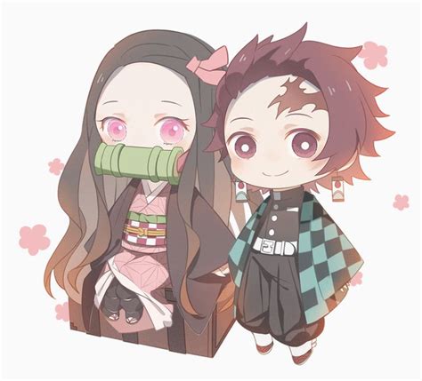 Nezuko And Tanjiro By Pixiv Id 8485673 Anime Chibi Best Anime Shows