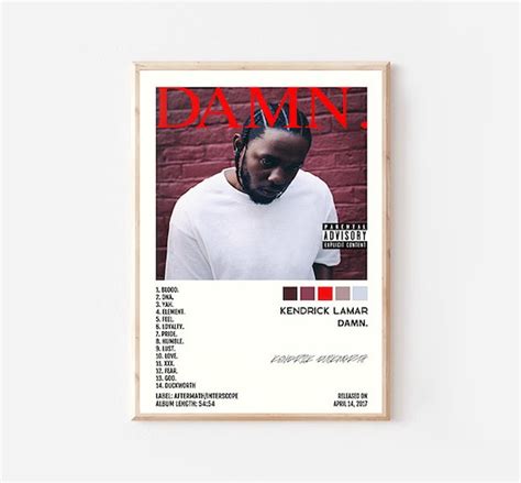 Kendrick Lamar Damn Poster Kendrick Lamar Album Cover Etsy