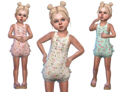 Ruffled Onesie For Toddler Girls 02 By Little Things At Tsr Sims 4