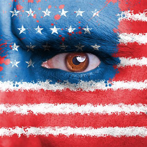 American Flag Face Paint Background Stock Photos Pictures And Royalty