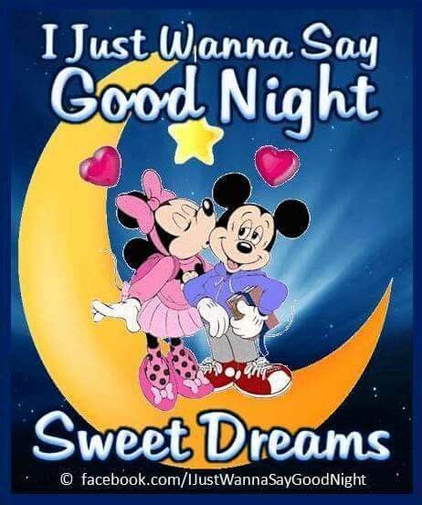 Mickey And Minnie On The Moon Good Night Sweet Dreams Good Night