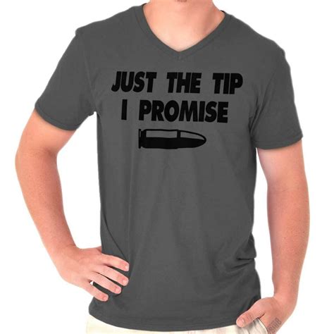 Just Tip I Promise Second Amendment Rights Mens V Neck Short Sleeve T Shirts Ebay