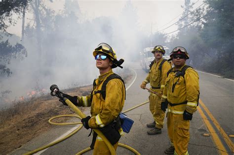Northern California Firefighters Dig In Ahead Of High Winds
