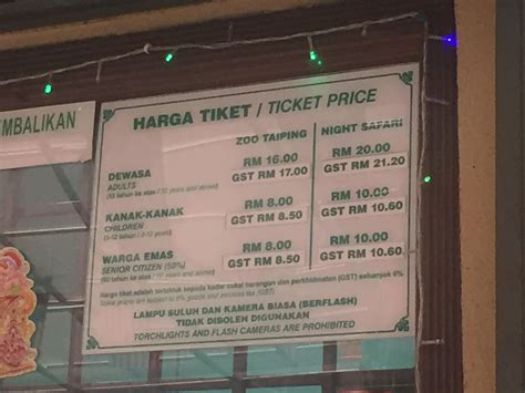 Harga tiket masuk lembang park & zoo. Destinasi Tahun Melawat Perak : Zoo Taiping