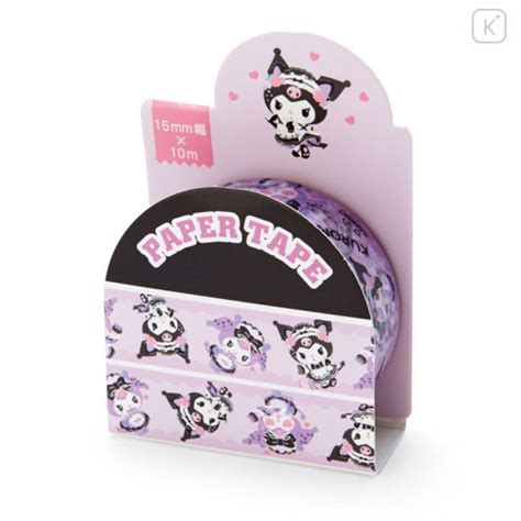 Japan Sanrio Washi Paper Masking Tape Kuromi Maid Kawaii Limited