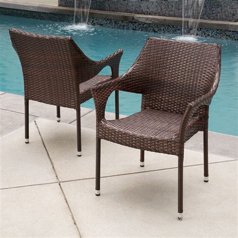 Get 5% in rewards with club o! Del Mar Outdoor | Wicker Stacking Chairs | Set of 2 ...