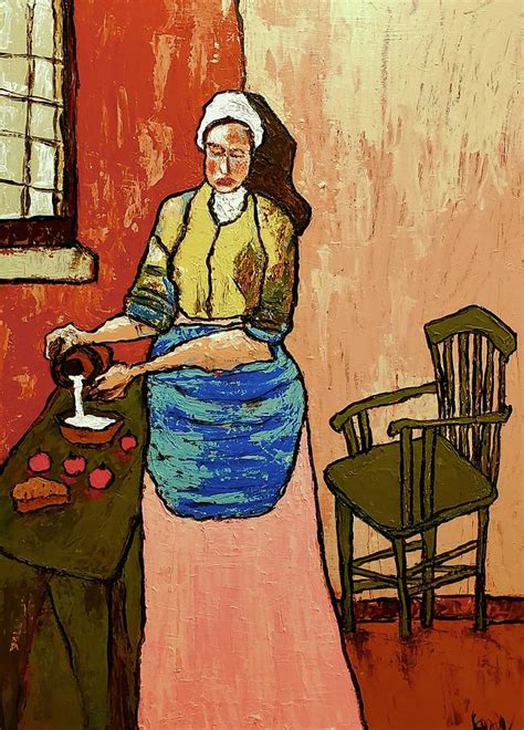 Woman Pouring Milk Painting By Yolanda Terrell Fine Art America