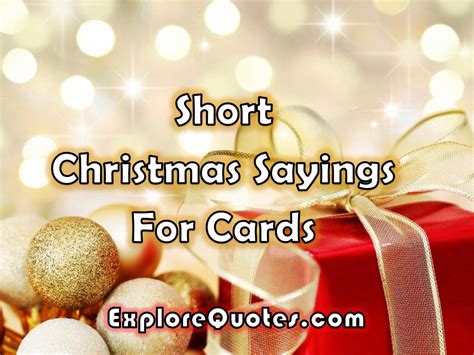 Short Christmas Sayings For Cards Explore Quotes