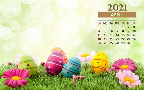 Free Download 2021 Easter April Calendar Wallpaper Kolpaper Awesome