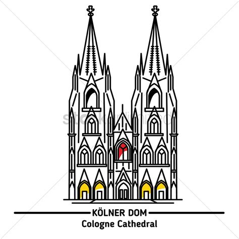 Der name dom kommt vom lateinischen wort für haus und meint, dass es eine besonders große und wichtige kirche ist. Kolner dom Vector Image - 1953180 | StockUnlimited